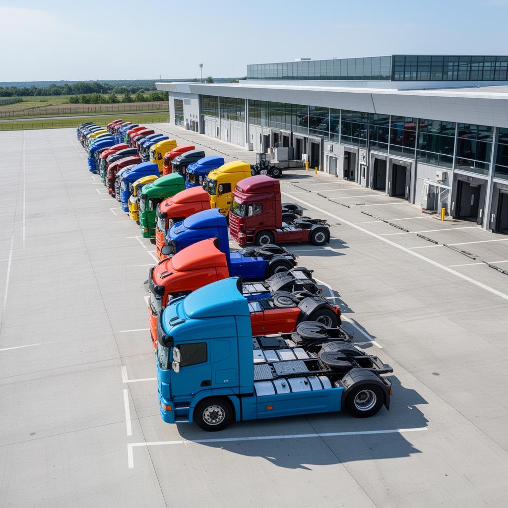 Fleet of trucks